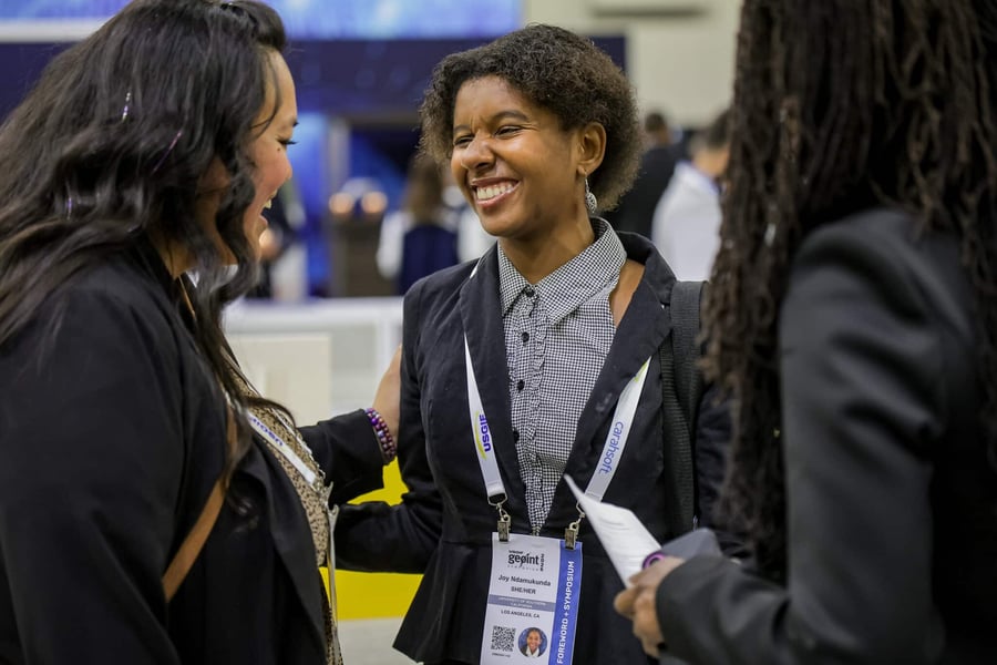 GEOINT Symposium attendees networking in the Exhibit Hall